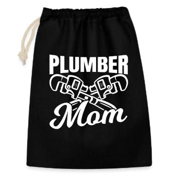 Klempner Mama - Geschenkbeutel aus Baumwolle (30 x 45 cm) - Schwarz - Vorne