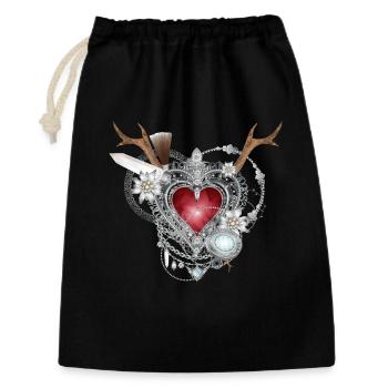 Bijoux de costumes bavarois extravagants - Sac cadeau 30 x 45 cm - noir - Devant