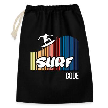Surf Code (dark) - Gift Bag 30 x 45 cm - black - Front