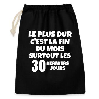 pouvoir d'achat, crise financière - Sac cadeau 30 x 45 cm - noir - Devant