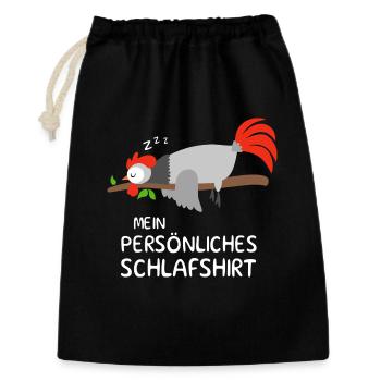 Funny sleep shirt pajama chicken saying gift - Gift Bag 30 x 45 cm - black - Front
