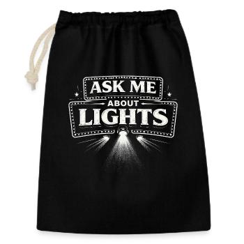 Lichttechniker Ask Me About Lights - Gift Bag 30 x 45 cm - black - Front