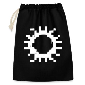 Zelle Virus Pixel Outline - Geschenkbeutel aus Baumwolle (30 x 45 cm) - Schwarz - Vorne