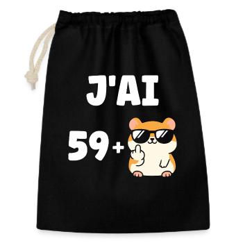 60 years - Gift Bag 30 x 45 cm - black - Front