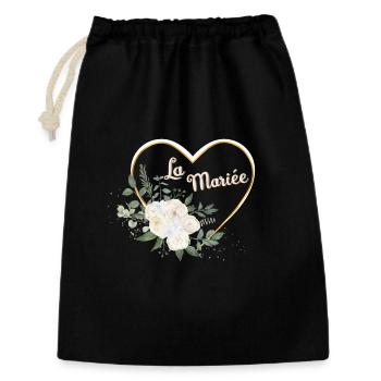 The Bride Floral Heart Gold - Gift Bag 30 x 45 cm - black - Front