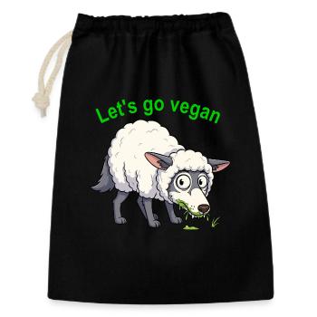 Wolf_in_schaapskleren - Sac cadeau 30 x 45 cm - noir - Devant