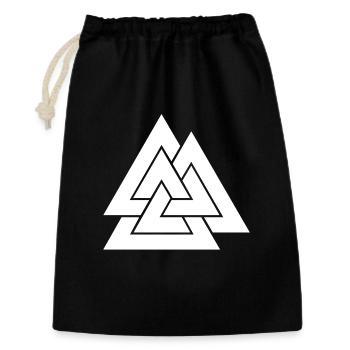 Imbrication triangulaire géométrique - Sac cadeau 30 x 45 cm - noir - Devant