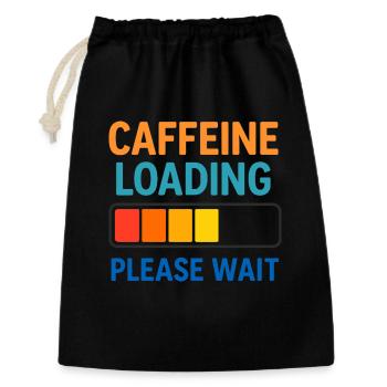 Kaffee Ladebalken Wartezeit - Geschenkbeutel aus Baumwolle (30 x 45 cm) - Schwarz - Vorne