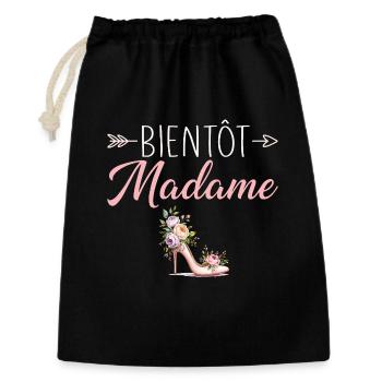 Madame Wedding Bachelorette Party Bride - Gift Bag 30 x 45 cm - black - Front