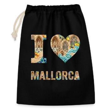 Majorque – Architecture méditerranéenne - Sac cadeau 30 x 45 cm - noir - Devant