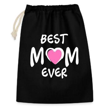 Meilleure chemise de maman – Cadeau pour les mamans - Sac cadeau 30 x 45 cm - noir - Devant