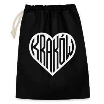 Geometric Heart Logo Krakow Poland - Gift Bag 30 x 45 cm - black - Front