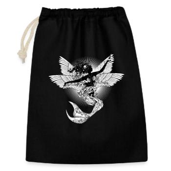 Créature mystique la sirène volante - Sac cadeau 30 x 45 cm - noir - Devant