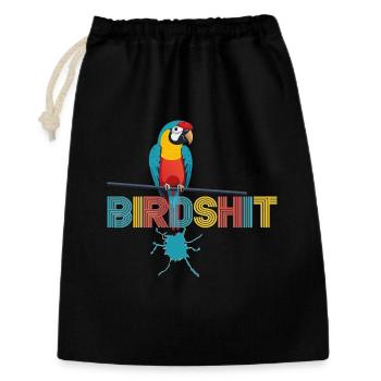 Parrot Rainbow BLUE SHIT - HAPPY BIRD - Gift Bag 30 x 45 cm - black - Front