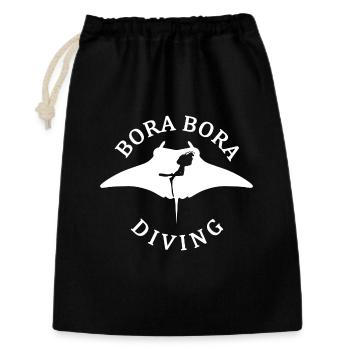 Bora Bora Plongée avec Raie Manta - Sac cadeau 30 x 45 cm - noir - Devant