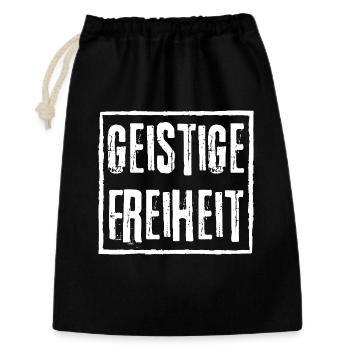 GEISTIGE FREIHEIT - PUNK ROCK GRAFFITI - Geschenkbeutel aus Baumwolle (30 x 45 cm) - Schwarz - Vorne