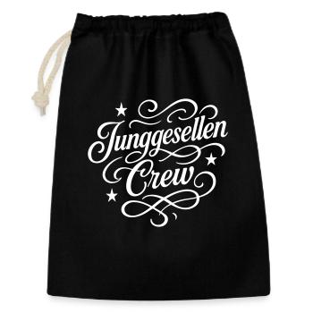 Junggesellen Crew - Geschenkbeutel aus Baumwolle (30 x 45 cm) - Schwarz - Vorne