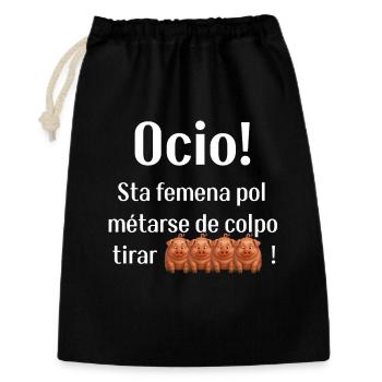 Witty phrase in Venetian - Gift Bag 30 x 45 cm - black - Front