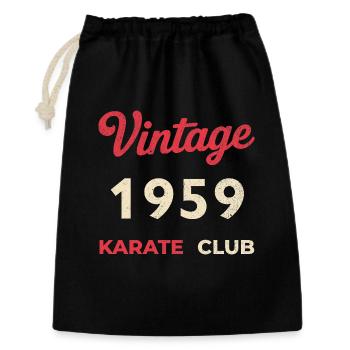 Vintage 1959 – Année de naissance rétro du Karate Club - Sac cadeau 30 x 45 cm - noir - Devant