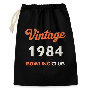 Millésime 1984 – Année de naissance rétro du Bowling Club - Sac cadeau 30 x 45 cm - noir - Devant