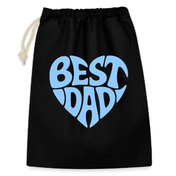 Best Dad Heart Design - Gift Bag 30 x 45 cm - black - Front
