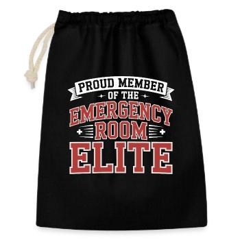 Infirmière des urgences fière membre de l’infirmière d’urgence - Sac cadeau 30 x 45 cm - noir - Devant