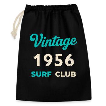 Cadeau vintage de l’année de naissance rétro du Surf Club 1956 - Sac cadeau 30 x 45 cm - noir - Devant