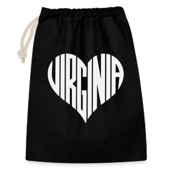 Virginia Herz Design - Geschenkbeutel aus Baumwolle (30 x 45 cm) - Schwarz - Vorne