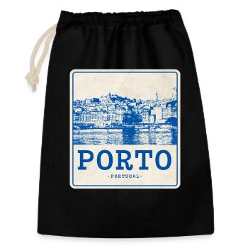 Porto Blue Vintage Skyline - Sac cadeau 30 x 45 cm - noir - Devant