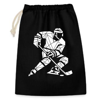 Eishockey Spieler Polygon Sport Design - Gift Bag 30 x 45 cm - black - Front