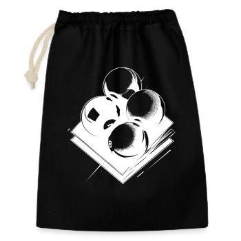 Billiard Balls Sketch - Gift Bag 30 x 45 cm - black - Front