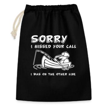 Chemise d'amant de pêche - Sac cadeau 30 x 45 cm - noir - Devant