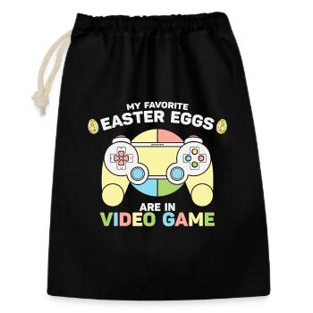 easter eggs, joyeuses pâques, oeufs en chocolat - Sac cadeau 30 x 45 cm - noir - Devant