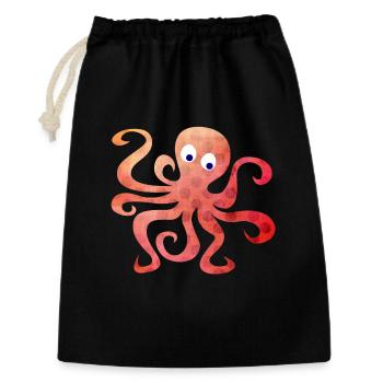 Octopus Dots Squid Tentacule Bande dessinée - Sac cadeau 30 x 45 cm - noir - Devant