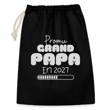 Promoted Grandpa in 2027 future grandpa gift - Gift Bag 30 x 45 cm - black - Front