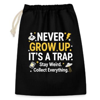 Grow Up Kidult Retro Collector - Gift Bag 30 x 45 cm - black - Front