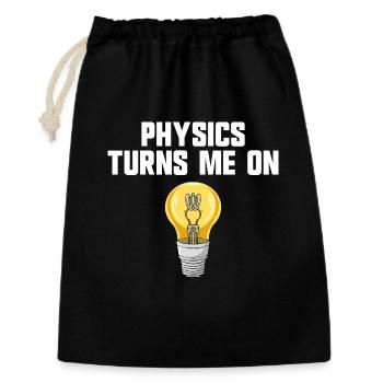 Blague sur la physique, la physique m’excite, des connaissances drôles - Sac cadeau 30 x 45 cm - noir - Devant
