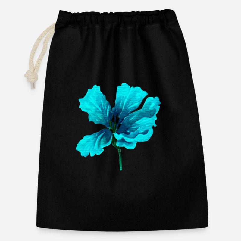 fleur - Sac cadeau 30 x 45 cm - noir