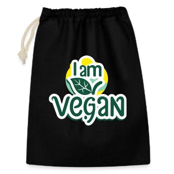 I'm vegan. - Gift Bag 30 x 45 cm - black - Front