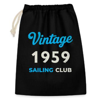 Vintage 1959 – Sailing Club Retro Birth Year - Gift Bag 30 x 45 cm - black - Front