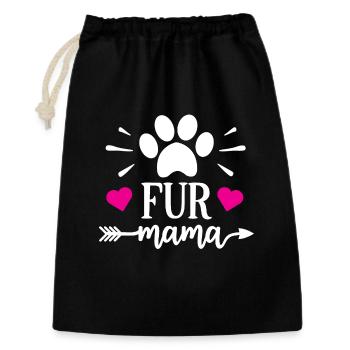 Maman à fourrure - Sac cadeau 30 x 45 cm - noir - Devant