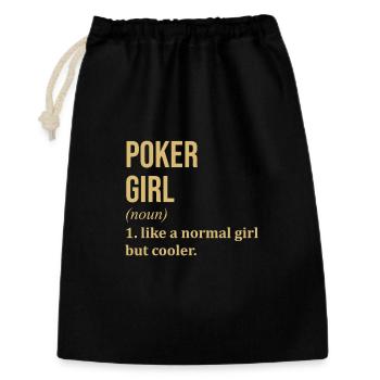 poker - Sac cadeau 30 x 45 cm - noir - Devant