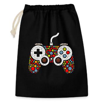 Pointillist Game Controller - Gift Bag 30 x 45 cm - black - Front