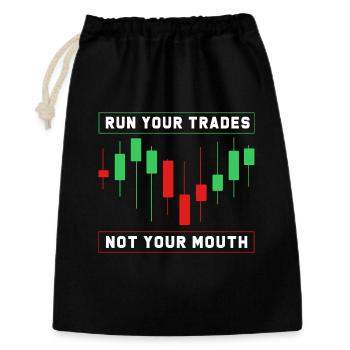 Finanzen Aktien Geld Trading Bitcoin Kapital - Geschenkbeutel aus Baumwolle (30 x 45 cm) - Schwarz - Vorne