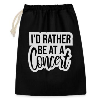 Je préférerais être à un concert Lustig Musik Konzert - Sac cadeau 30 x 45 cm - noir - Devant