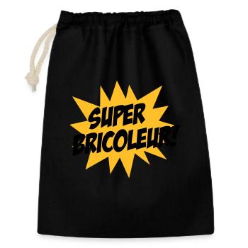 Super Bricoleur ! - Sac cadeau 30 x 45 cm - noir - Devant