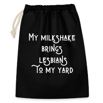 Funny lesbian text - Gift Bag 30 x 45 cm - black - Front