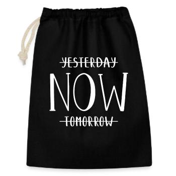 Yesterday Now Tomorrow Gestern Jetzt Morgen - Gift Bag 30 x 45 cm - black - Front