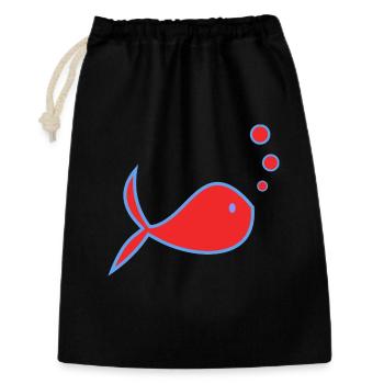APRIL FOOL. FISH. SARDINE. ANNIVERSARY - Gift Bag 30 x 45 cm - black - Front