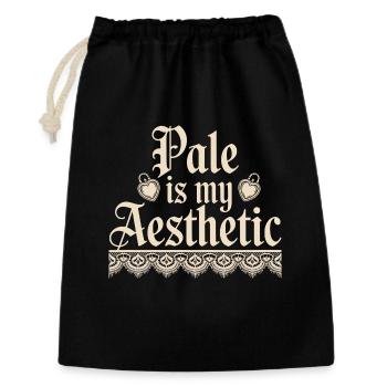 Pale Aesthetic Lace Typography - Gift Bag 30 x 45 cm - black - Front